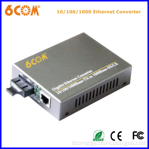 1000base-Tx to 1000base-Fx SFP Port Media Converter